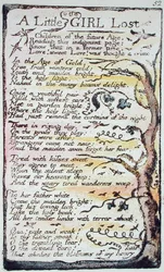 Una niña perdida, placa 52 (Bentley 51) de Canciones de Inocencia y de Experiencia (Copia Bentley L) 1789-94